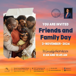 MCBC Friends & Family Day Worship